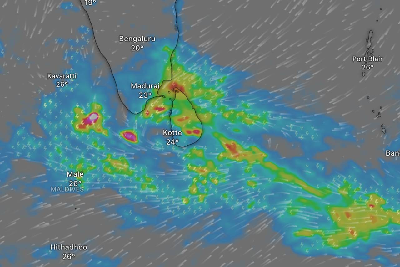 වායු ගෝලයේ කැලඹිලි තත්ත්වය අඩු පීඩන කලාපයක් දක්වා වර්ධනය වෙයි