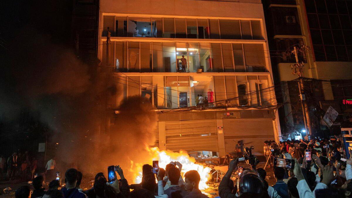 Bangladesh Media Houses Torched Amid Dhaka Protests