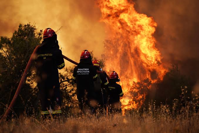 Greek Firefighters Push Back Wildfires Near Athens